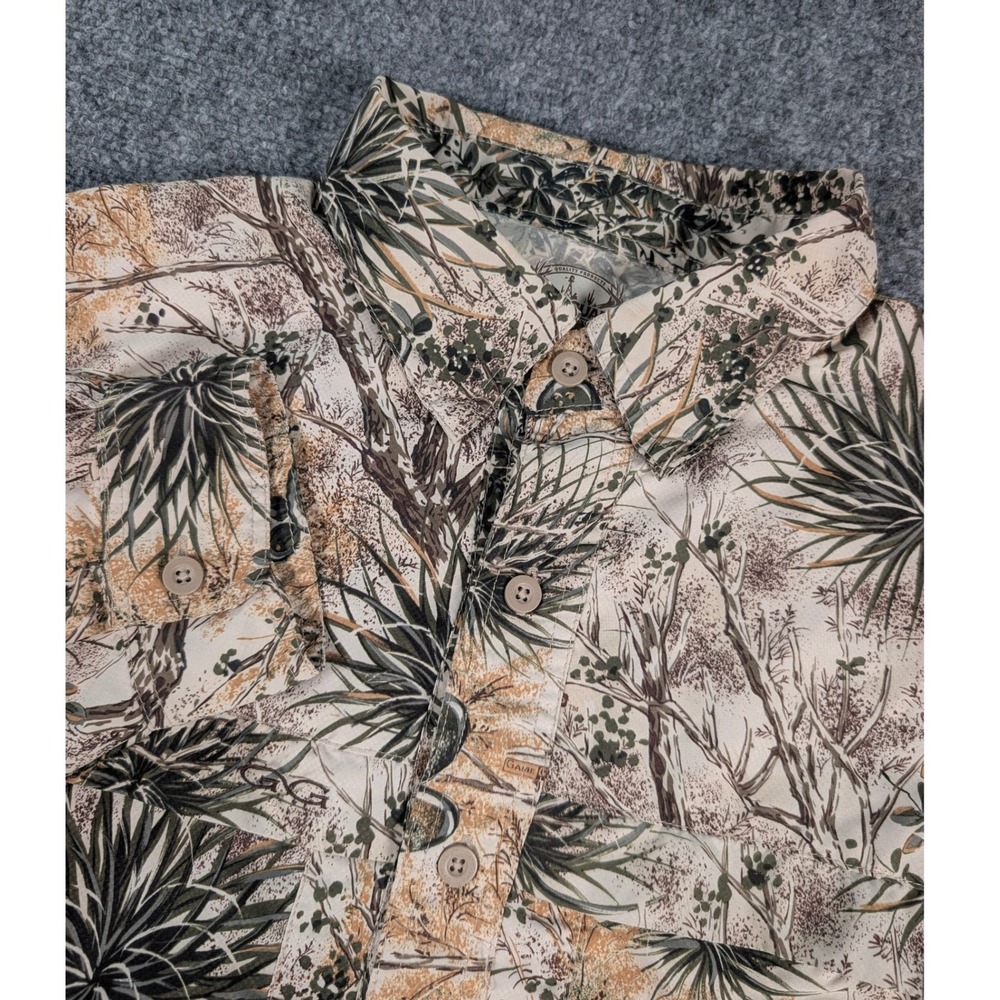 GameGuard Outdoors Shirt Mens Small Tan Desert Camo Long Sleeve Mesh Venting